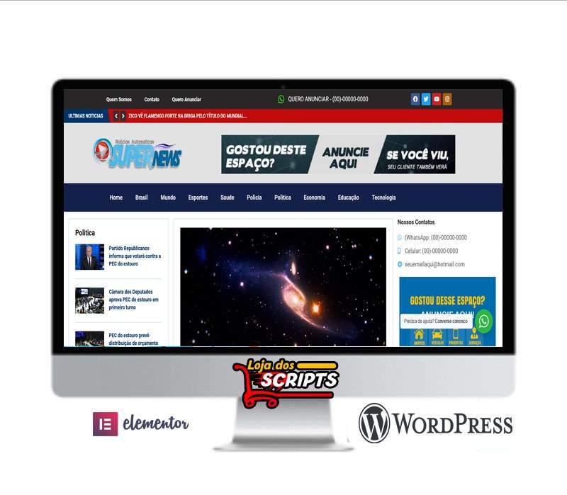 Portal Noticias Automáticas Moderno - COD-7797