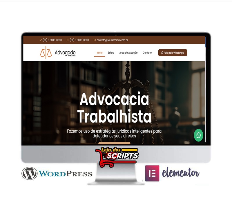 Site Completo Para Advogados Elementor + Wordpress- COD-7560
